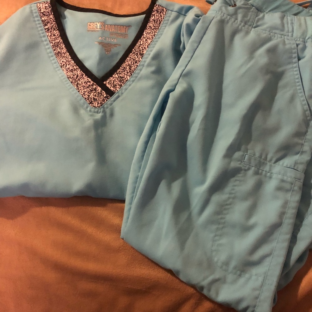 Baby Blue Greys Anatomy Scrub Set